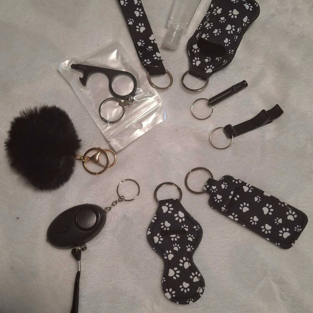 Cute Paw Print Safety Keychain
